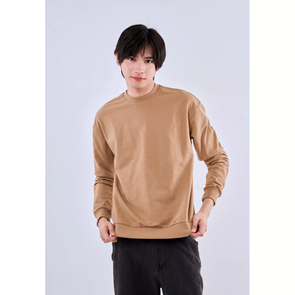 43% OFF Mossimo Khaki Tailored Fit Longsleeves Round Neck For Men