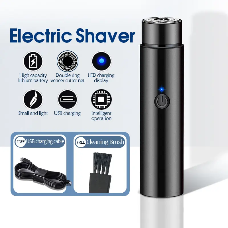 77% OFF USB Rechargeable Travel Razor Mini Men's Electric Shaver Washable Trimmer Portable Beard Full Body Shave Multicolor Comfort