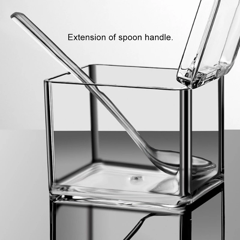 44% OFF 【4Pcs Spoons Included】4 IN 1 Kitchen Acrylic Seasoning Box Seasoning Pot Set Salt Spice Container