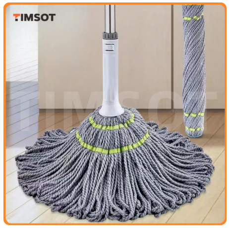 89% OFF TIMSOT Self Wringing Mop Magic Tornado swob Indoor Quick Dry Easy Spin Mop Floor Tile Cleaning Household Cloth Wet Tool