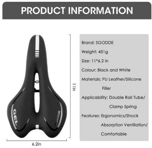 42% OFF METCAR Breathable Silica Gel Bicycle Saddle MTB Seat Pad Spare Cycling Saddles(not include Seat Clamp)