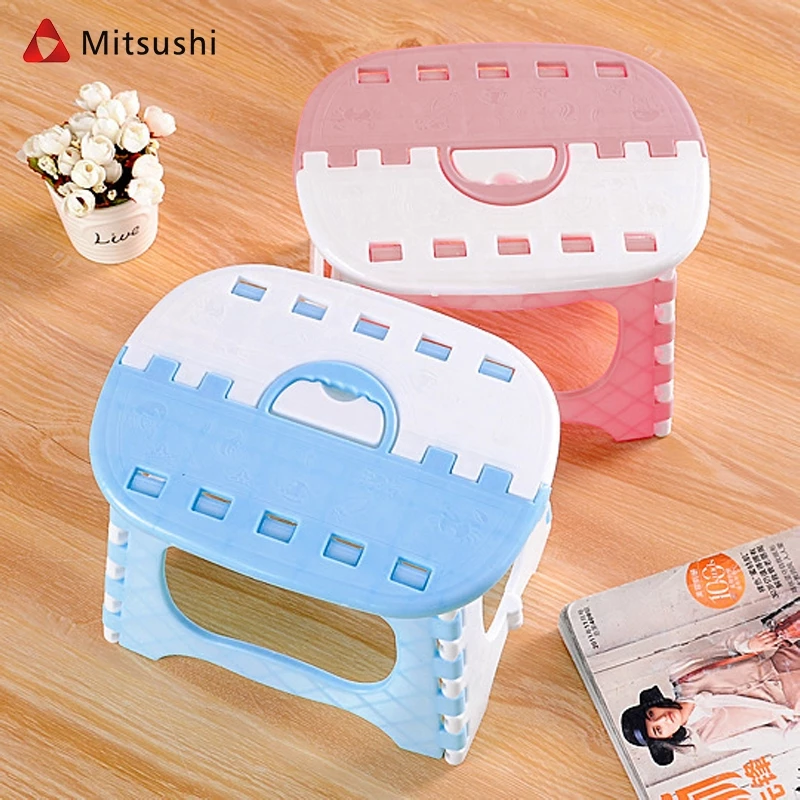 47% OFF MitsushiPlastic Folding Step Stool Portable Folding Chair Small Bench for Children and Home Use