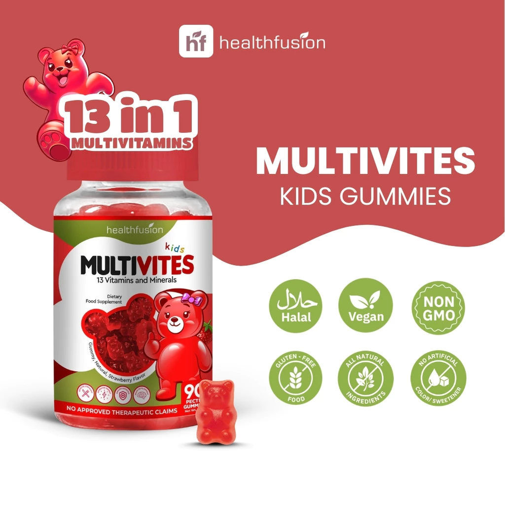 36% OFF Health Fusion MultiVites 13 in 1 Multivitamins, Vit D3, E, Zinc for Appetite & Brain Booster 90s
