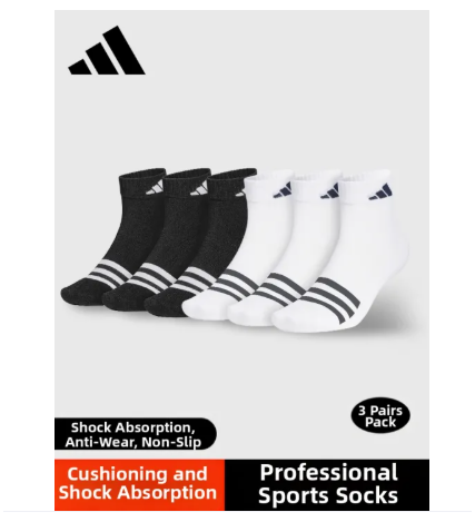 46% OFF Adidas | Running Short Socks Cotton Sole Mid-Calf