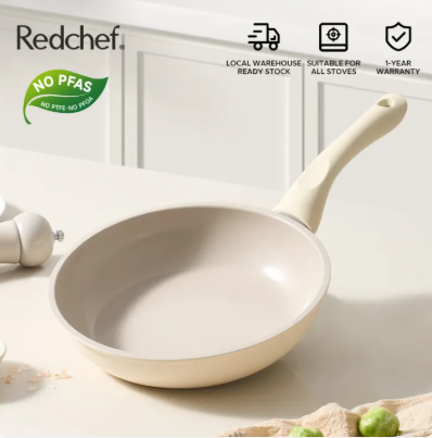 56% OFF Redchef Nonstick Ceramic 20cm Stir-Fry Pan Wok No PFAS& PTFE& PFOA Suitable for All Stoves
