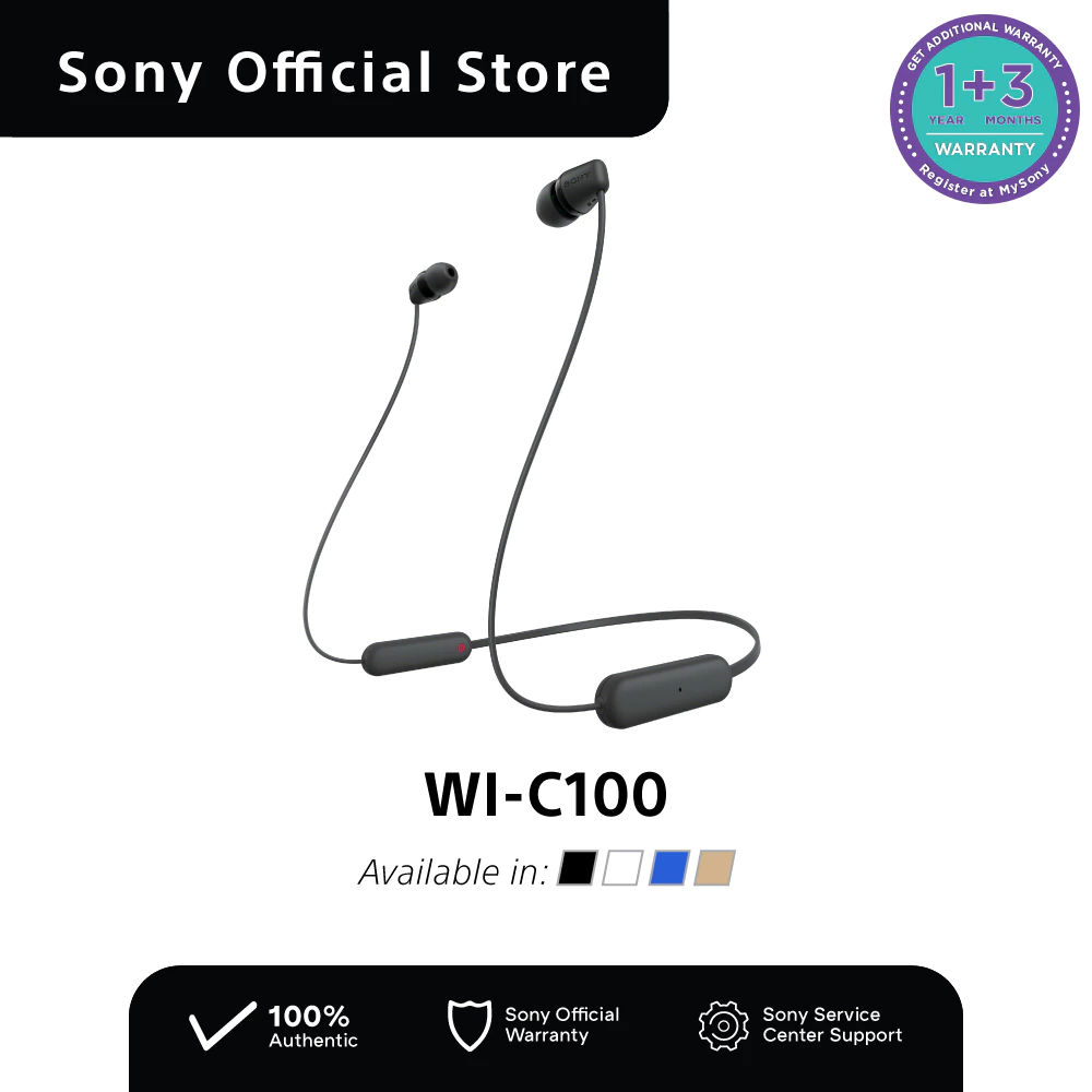 28% OFF Sony WI-C100 / WI C100 Wireless In Ear Bluetooth Earphones