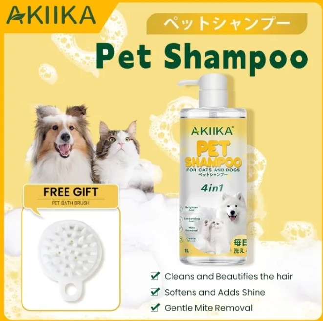 32%%OFF AKllKA Extra Large 1L Pet Shampoo 4 in 1 for Dogs and CatsMild Shampoo Make Hair Soft and Shine EliminateOdorLeaving Pet Fresh and CleanDeodorized, Conditionsand Moisturize Skin Keep Pet Happy After Bath