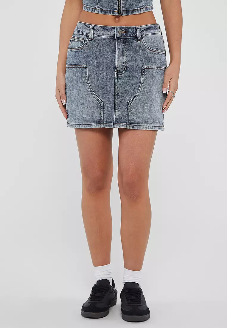 71% OFF Guess Originals Panel Denim Skirt