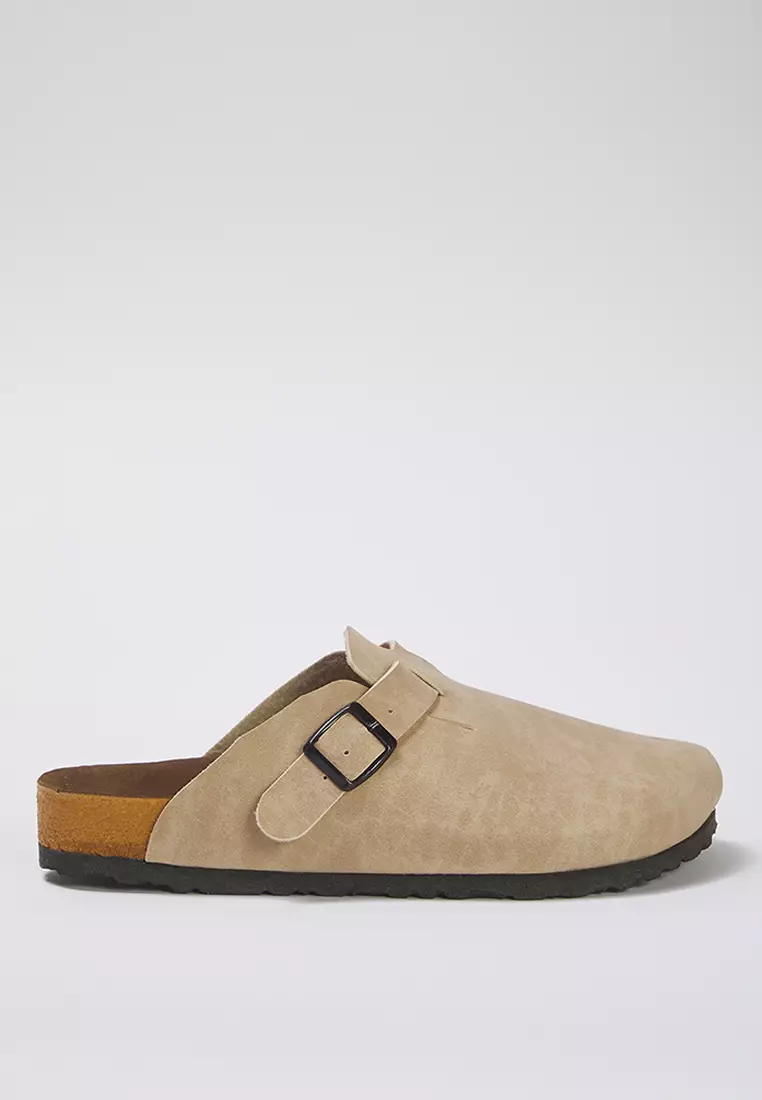 31% OFF Beige Closed Front Buckle Men's Sabo Slippers Takss25Te00008