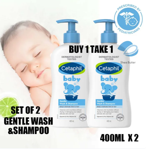 71% OFF ( BUY 1 TAKE 1 ) NEW Cetaphil Baby Gentle Wash & Shampoo 400ml