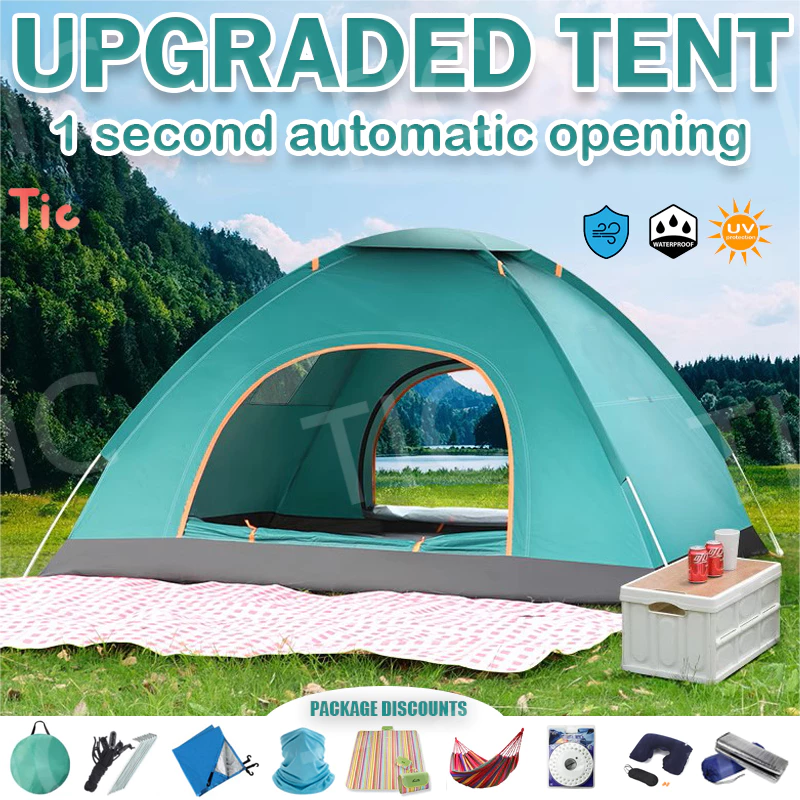 39% OFF 2/4/6 Person Tent for Camping Water Proof Automatic Tent Waterproof Outdoor Dome Camping Tent