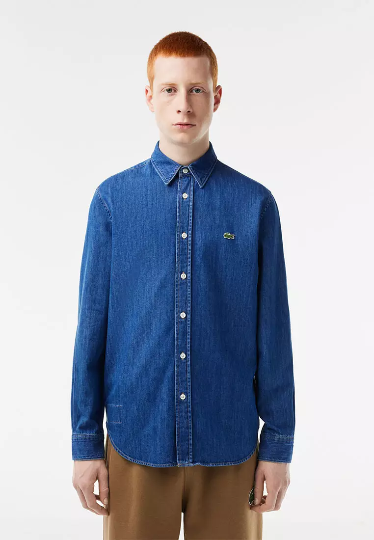 50% OFF Lacoste Lightweight Denim Regular Fit Shirt