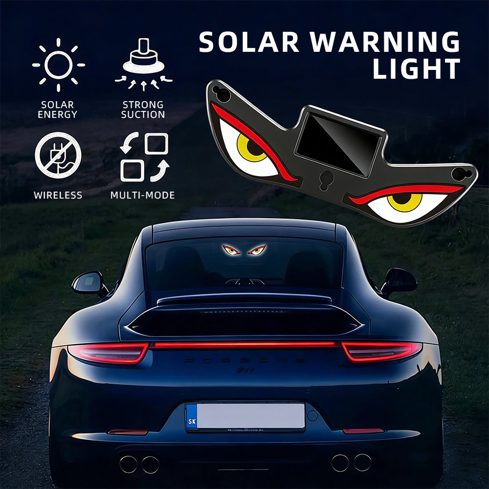 61% OFF Solar Powered Car Neon Light Wireless Cool DEMON EYE Led Ambient Light Suction Cup USB Rechargeable Atmosphere Breathing Lamp