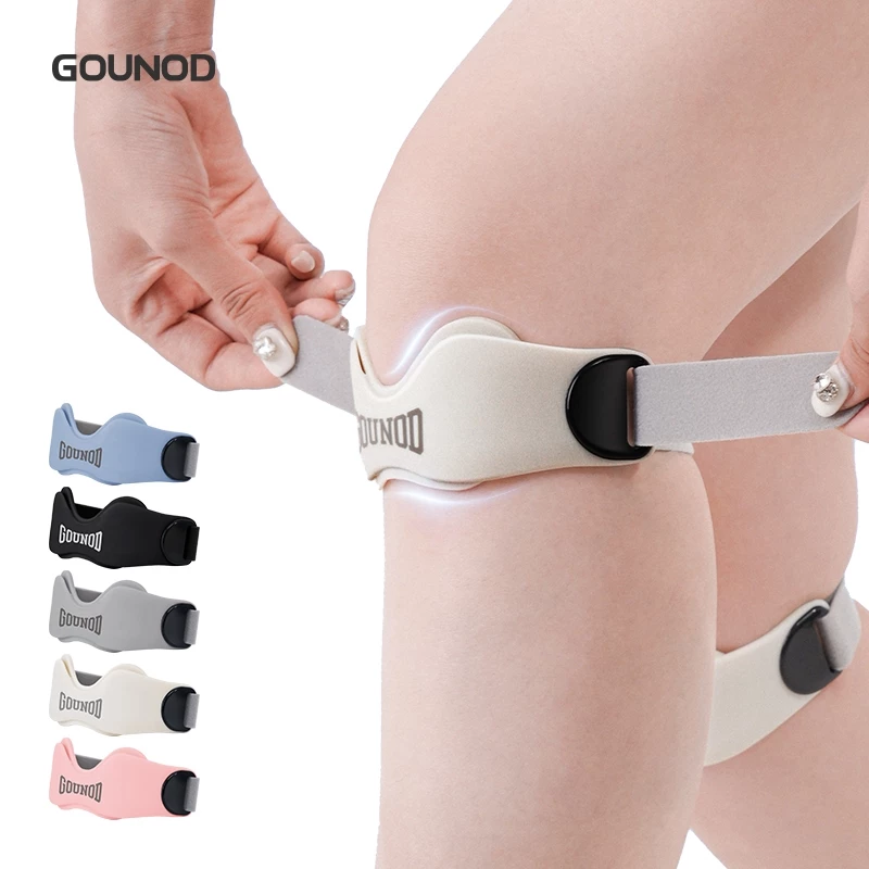 58% OFF GOUNOD silicone patella strap, professional skipping rope running knee protector, sports basketball knee meniscus protector