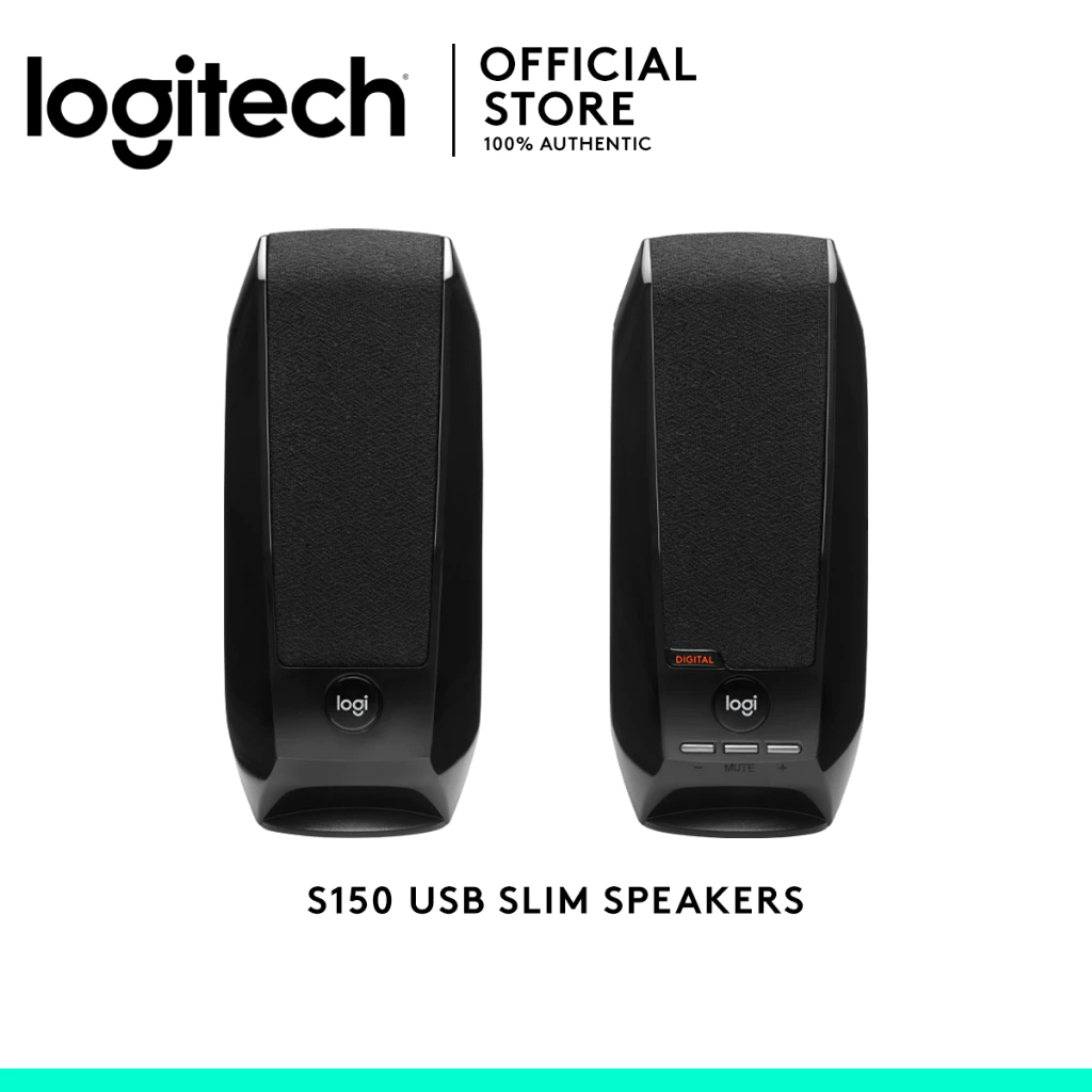11% OFF Logitech S150 Crystal-clear Sound, Slim Design, Easy Control USB Stereo Speaker (980-001368)