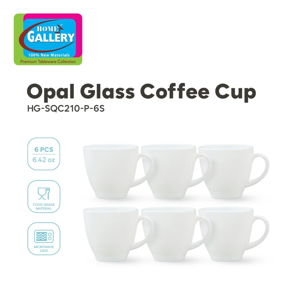 52% OFF Home Gallery SQ Coffee Cup 6pcs 6.42oz, 100% Food Grade Material, BPA Free, Microwave & Freezer Safe