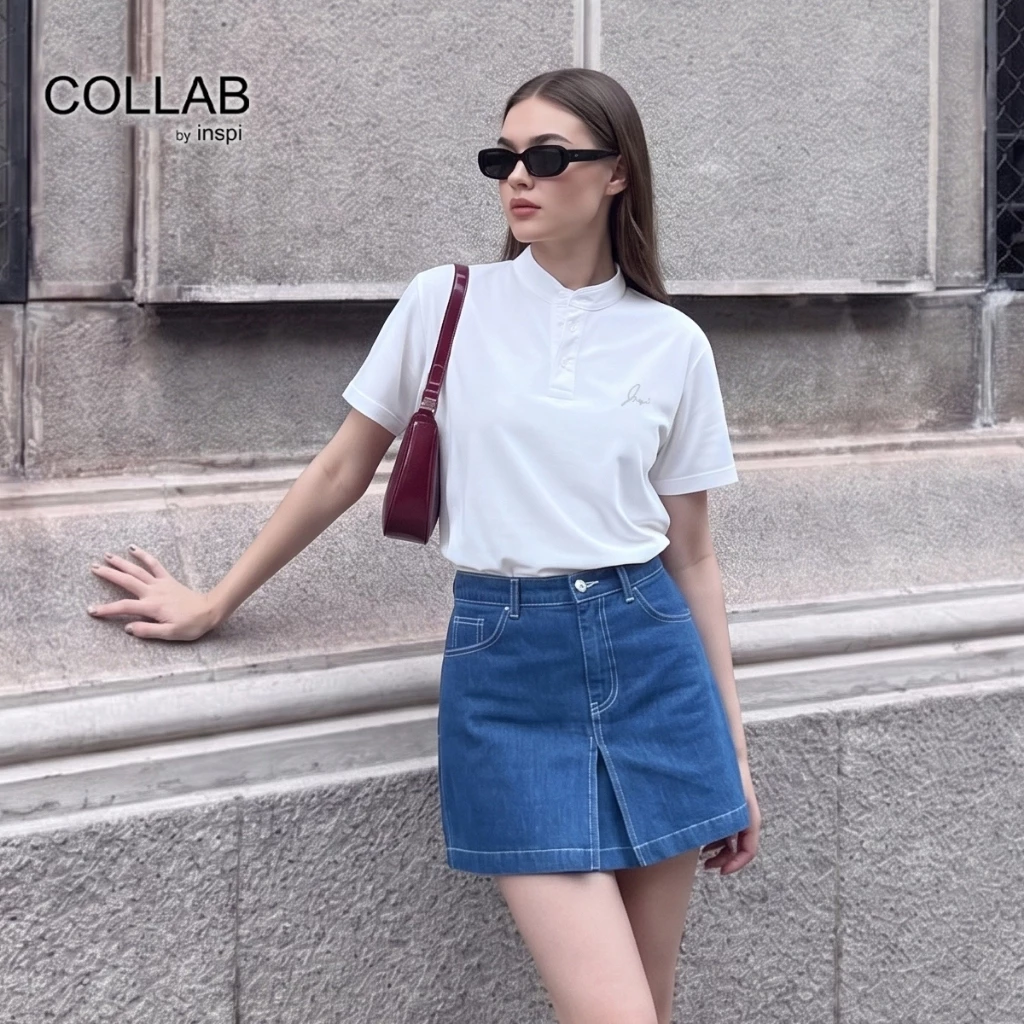 65% OFF COLLAB by Inspi Premium Chinese Collar Polo Shirt for WomanPlain Top for Men Formal Clothes Unisex