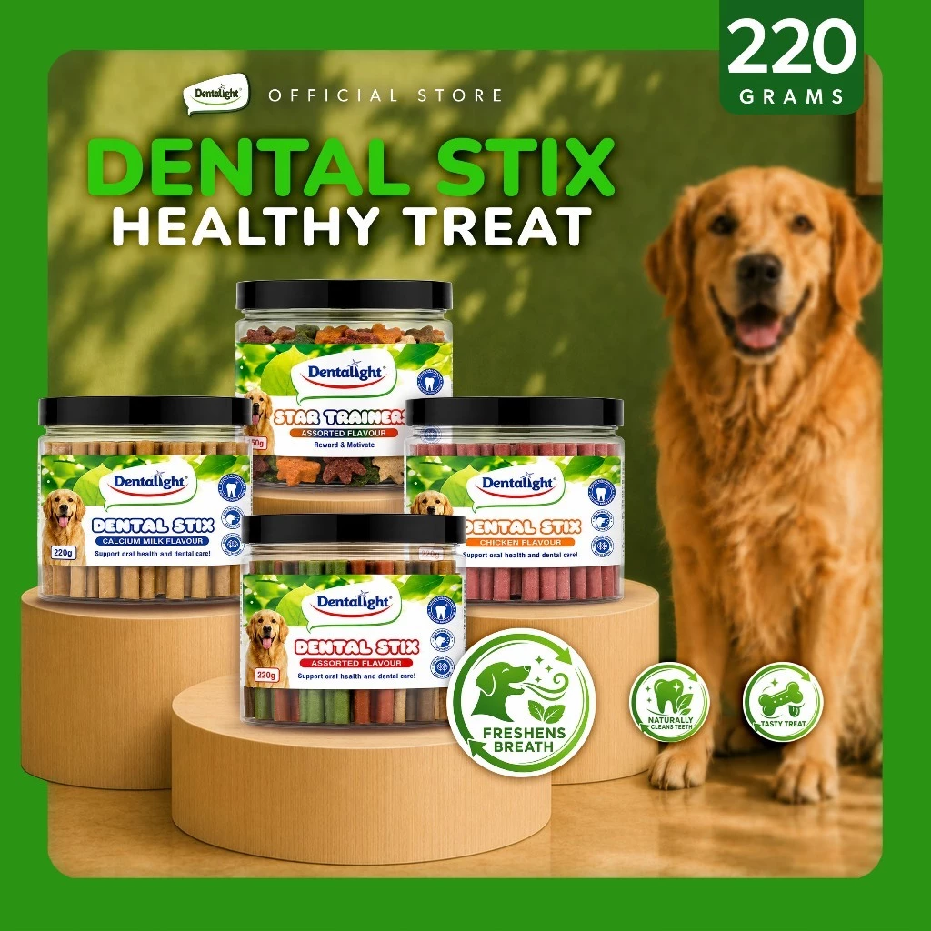 27% OFF Dentalight Dental Stix Assorted Flavor - Chicken, Calcium Milk, Seaweed 220g