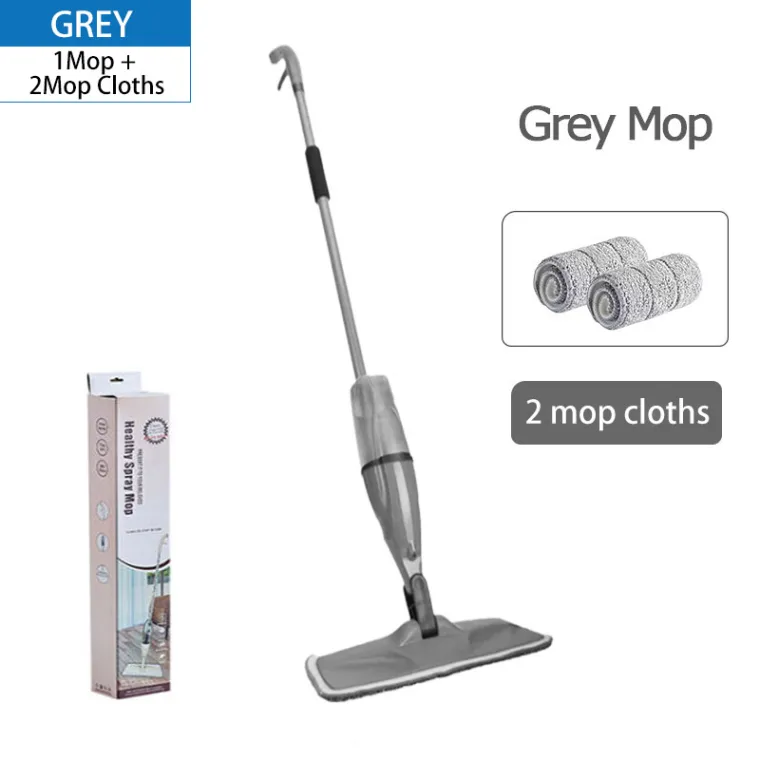 68% OFF LUVHOME Floor Spray Mop Household Wet And Dry Cleaning Mop 360° Rotating Mop Water Spray Mop With 2 Microfiber Mop Head