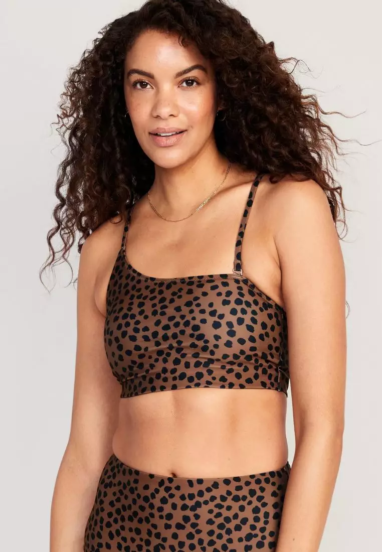 69% OFF Printed Convertible Bandeau Bikini Swim Top for Women