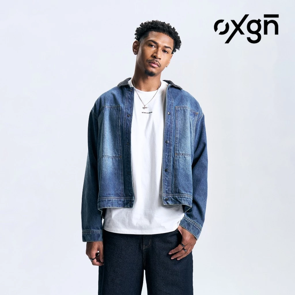 2% OFF OXGN Denim Chore Jacket For Men (Indigo)