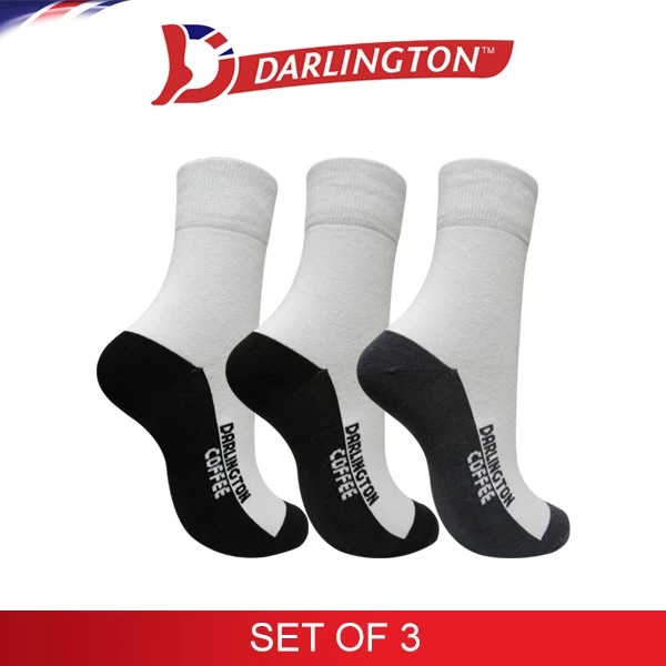 8% OFF Darlington Men’s Casual Cotton Coffee Medium Socks 960671 – Set of 3
