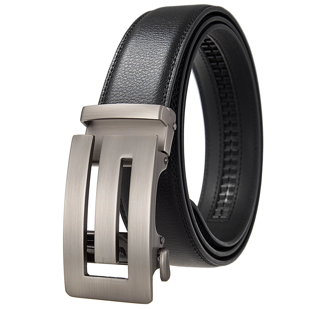40% OFF Automatic Buckle Men's Belt Men's Genuine Leather Belt Leisure Youth Business Belt