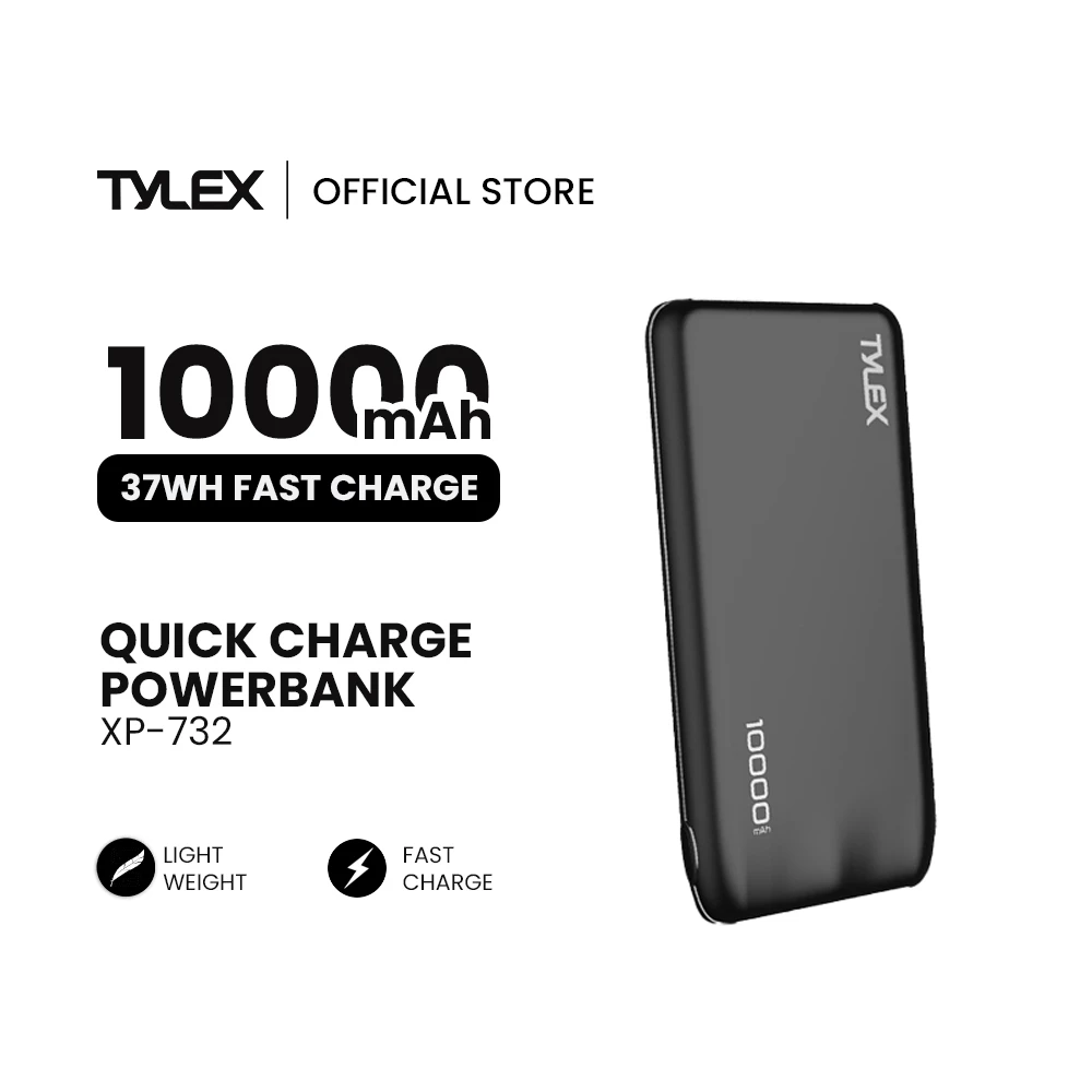20% OFF TYLEX XP-732 Powerbank 10000mAh Large Capacity Available Board Two Fast Charge High Capacity