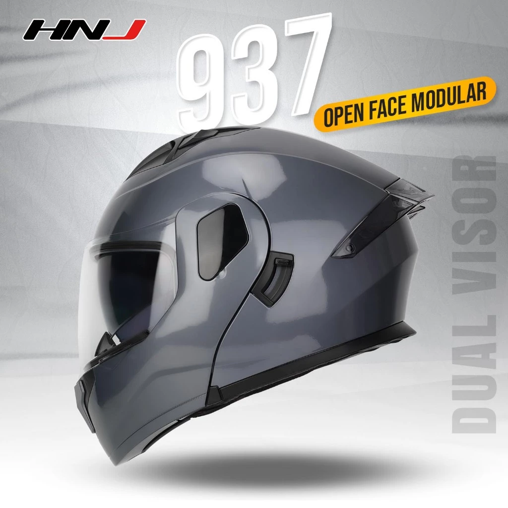 43% OFF HNJ 601 (937) Open Face Modular Helmet for Motorcycle (Dual Visor)