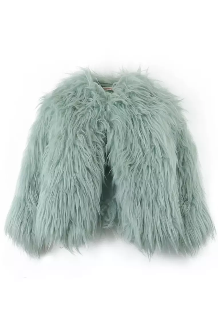 68% OFF Gingersnaps Girls Long Sleeves Fur Jacket
