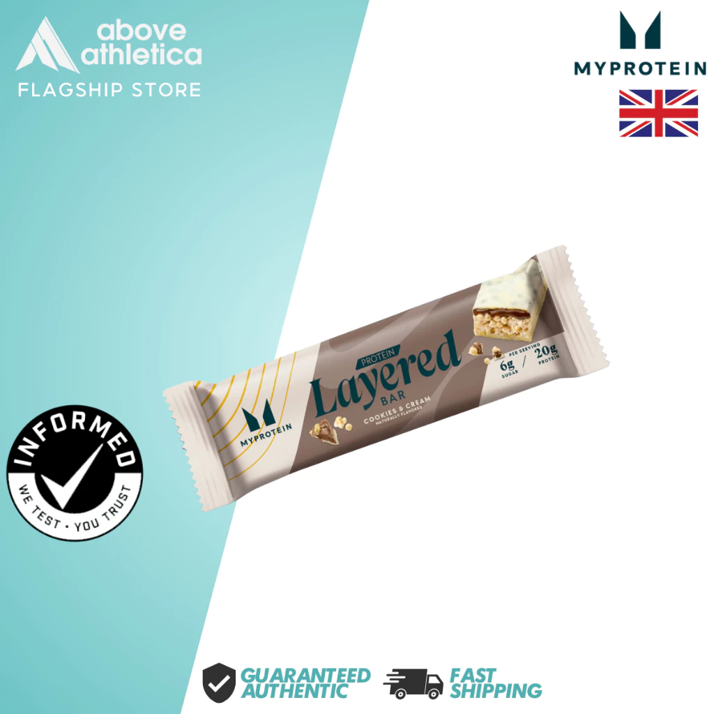 62% OFF [EXPIRY DATE: JAN 2026] Myprotein Layered Protein Bar - 1 bar - like quest protein bar