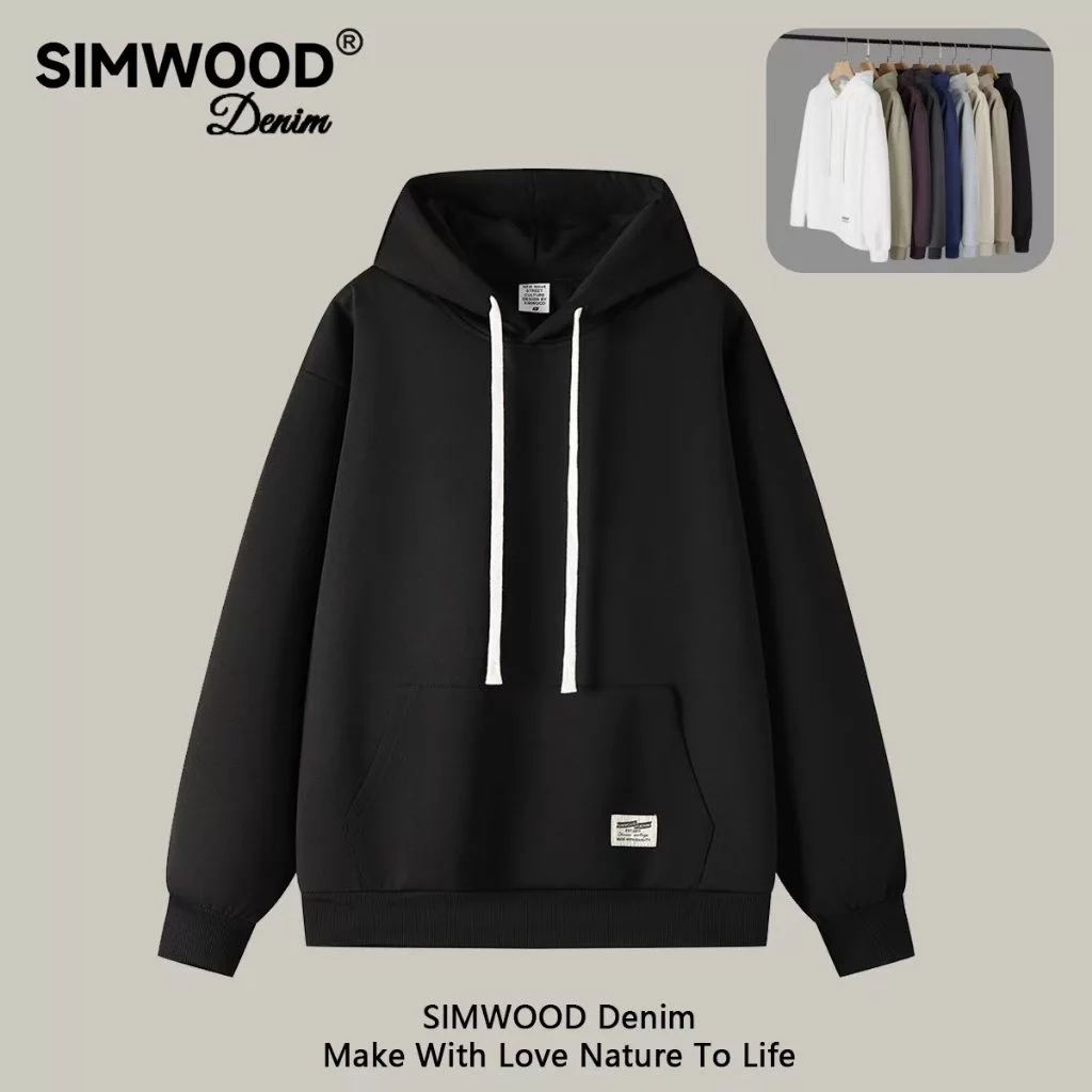 10% OFF SIMWOOD pullover hoodie jacket,Boxy hoodie，thick earth-toned sweatshirt, loose fit, unisex.A