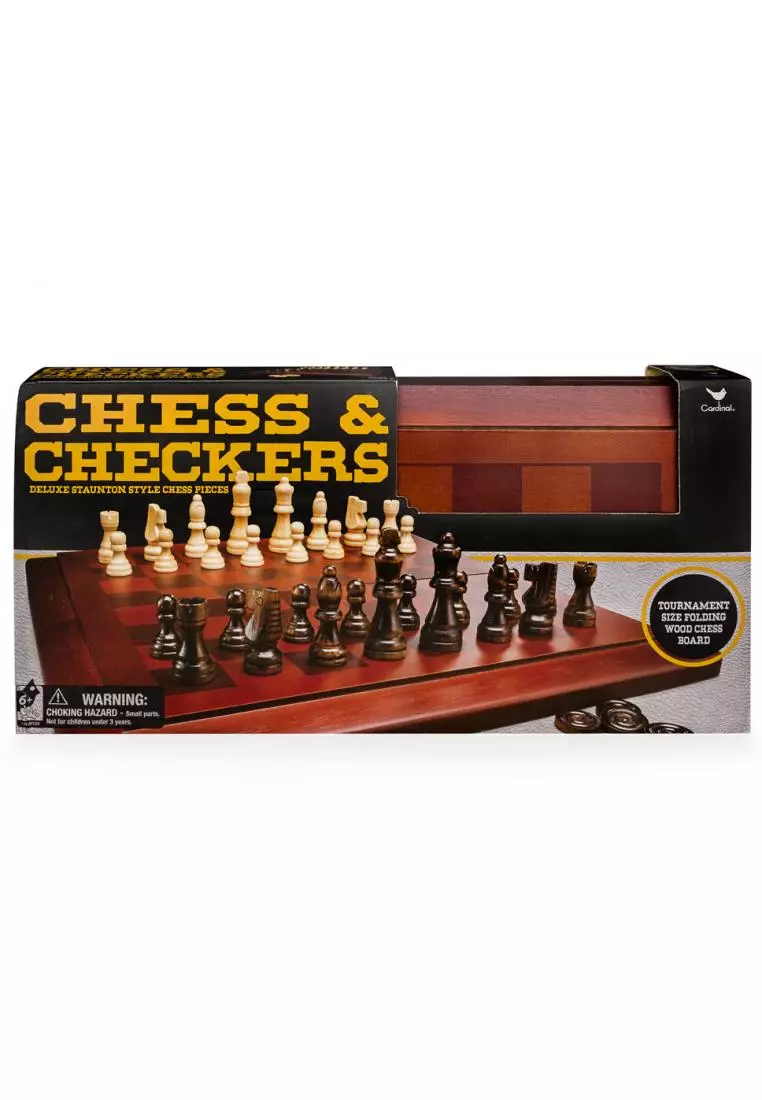 3% OFF Spin Master Games Wooden Chess and Checker Set