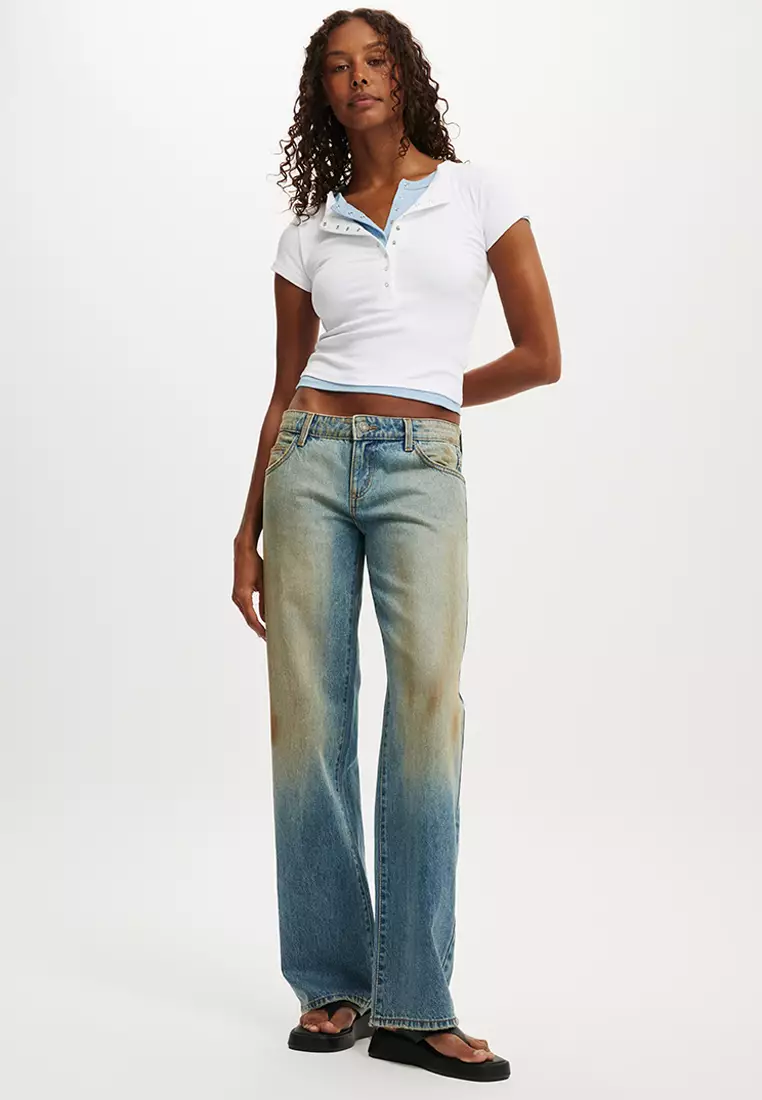 71% OFF Cotton On Low Rise Straight Jeans