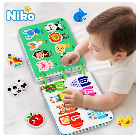 57% OFF NIKO 30 Pages Sticker Game Busy Book For Toddler Baby Activity Book Early Education Learning Book