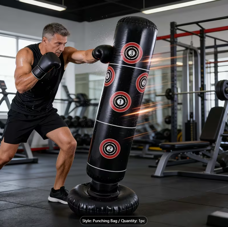 53% OFF Inflatable Punching Bag with Boxing Targets, Designed for Fitness, Martial Arts, And Relaxation. Made from Durable PVC Material in Various Colors, This Vertical Sandbag Is Ideal for Taekwondo And Boxing Practice, Without Battery