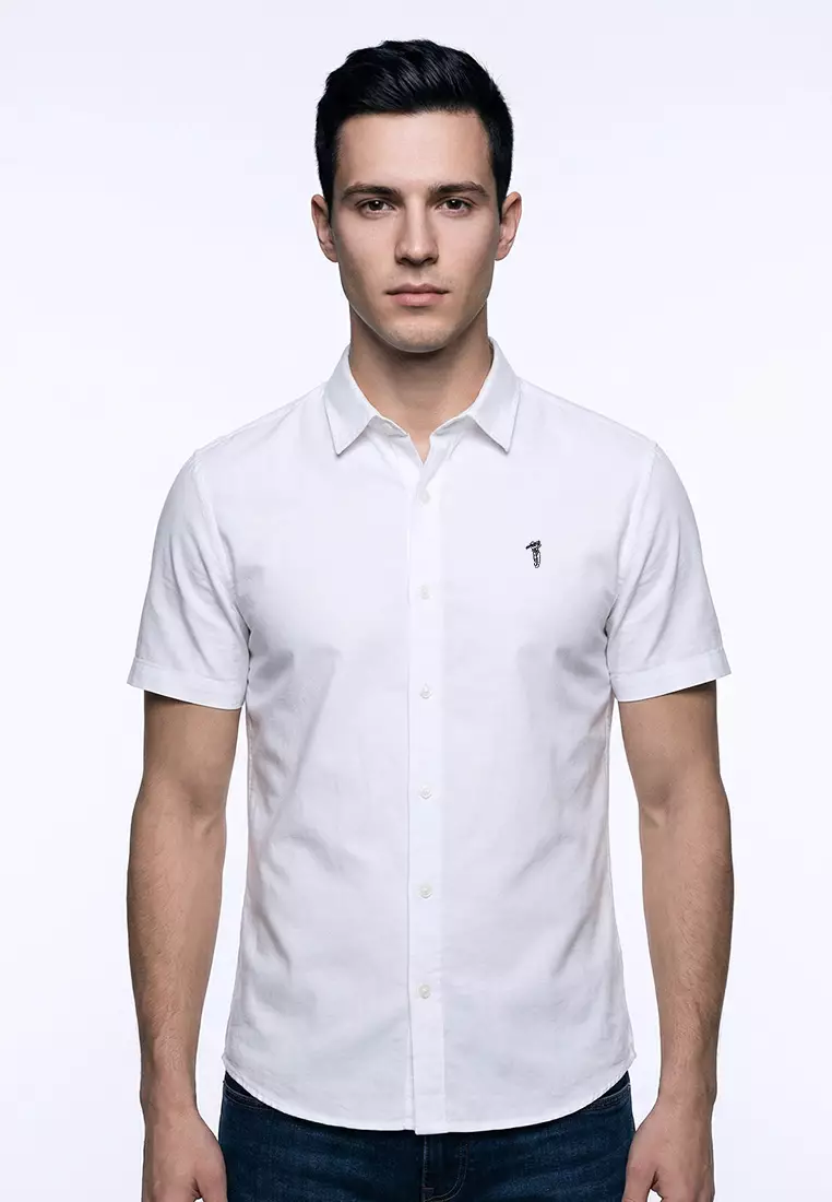 35% OFF Woven Polo Short Sleeve