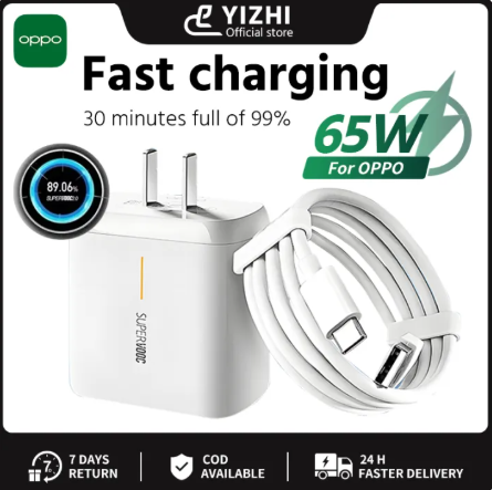43% OFF For Oppo original charger Type-C Super Vooc fast charger USB cable adapter suitable for Realme X7 Oppo Reno 5 5G 3 4 Pro Find X2 ACE