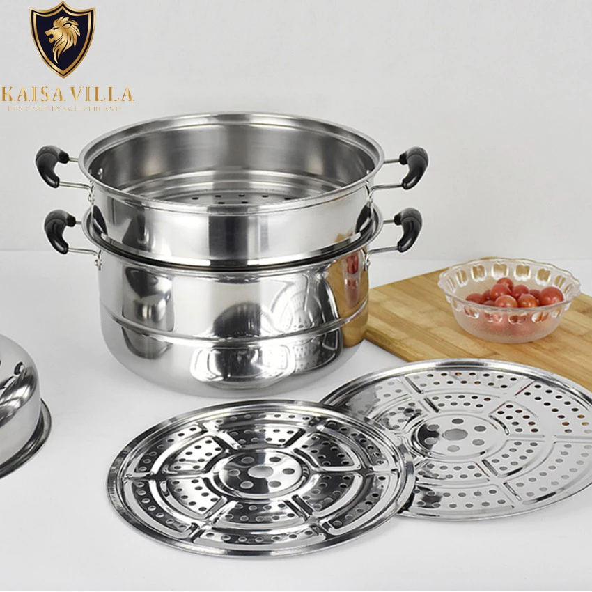 61% OFF Kaisa Villa steamer 3 layer stainless food steamer stainless steamer 3 layer steamer 26cm steamers