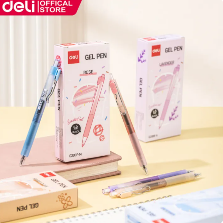 62% OFF Deli Fragrance Press Neutral Pen 0.5mm ST Head Gel Pen Black Ink EG299F-X 1Pc