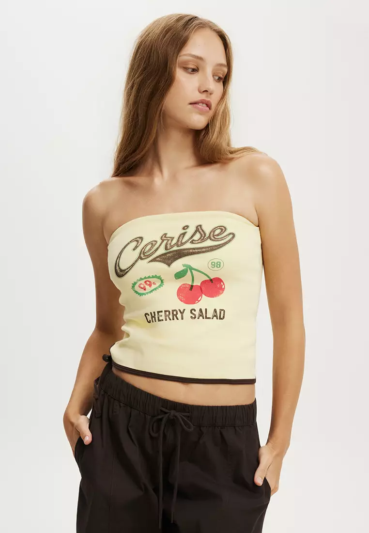 74% OFF Cotton On Graphic Tube Top