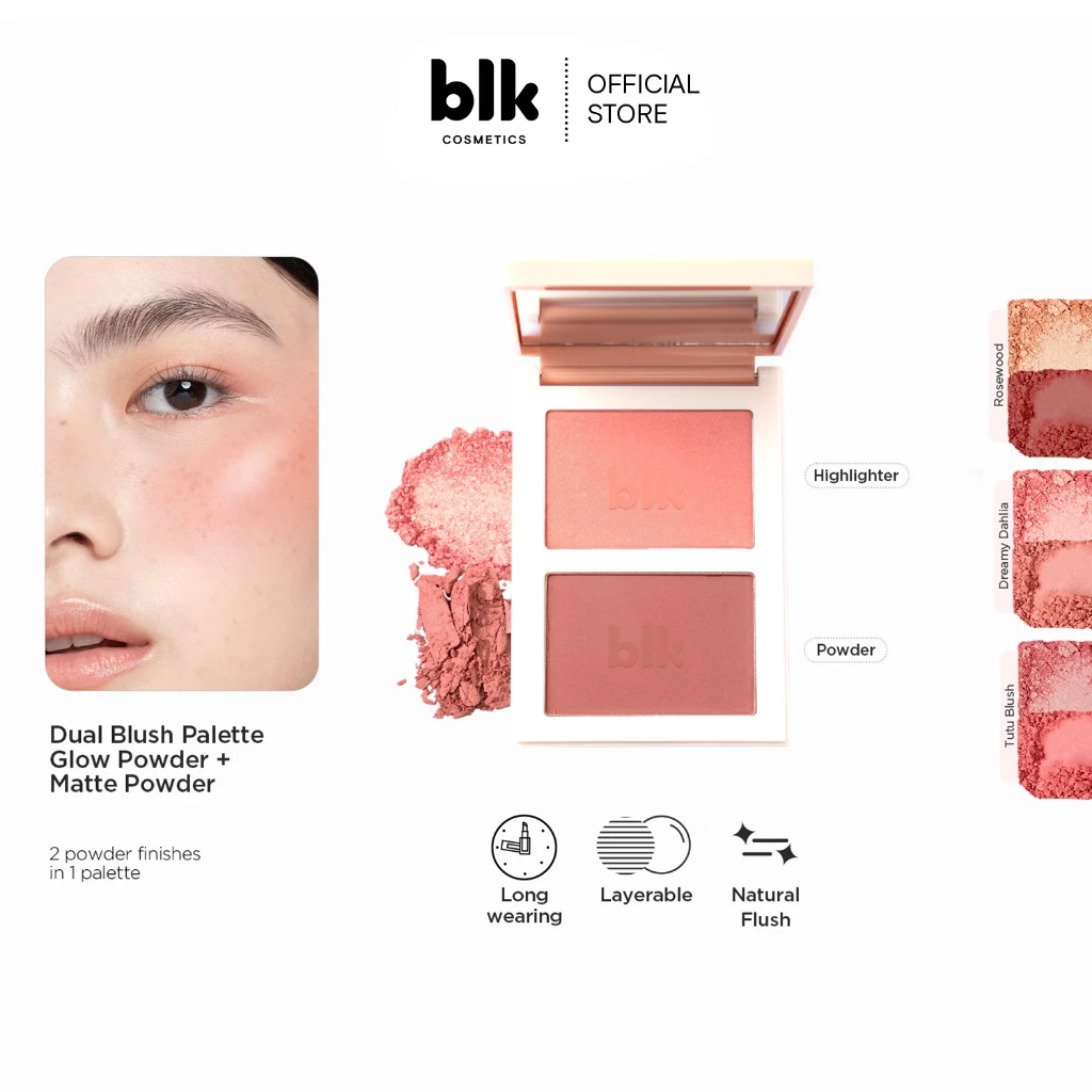40% OFF blk cosmetics daydream dual blush palette powder