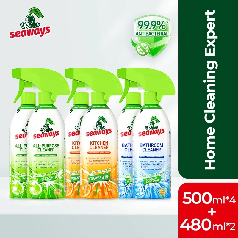 53% OFF Seaways 6 Bottles Household Cleaning Set