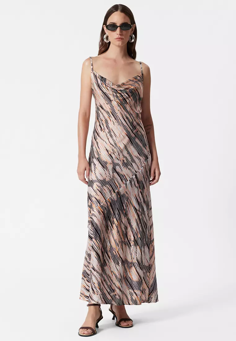 60% OFF & Other Stories Strappy Cowl-Neck Midi Dress