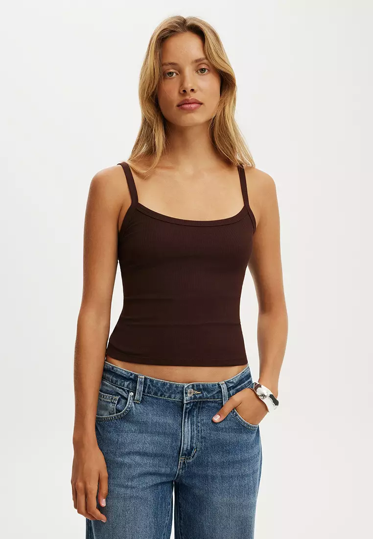 53% OFF Goldie Rib Scoop Cami Top
