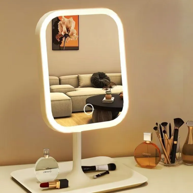 3% OFF Original Lucky Smart LED Touch Screen Makeup Mirror Tabletop Portable Dimmable Ring light