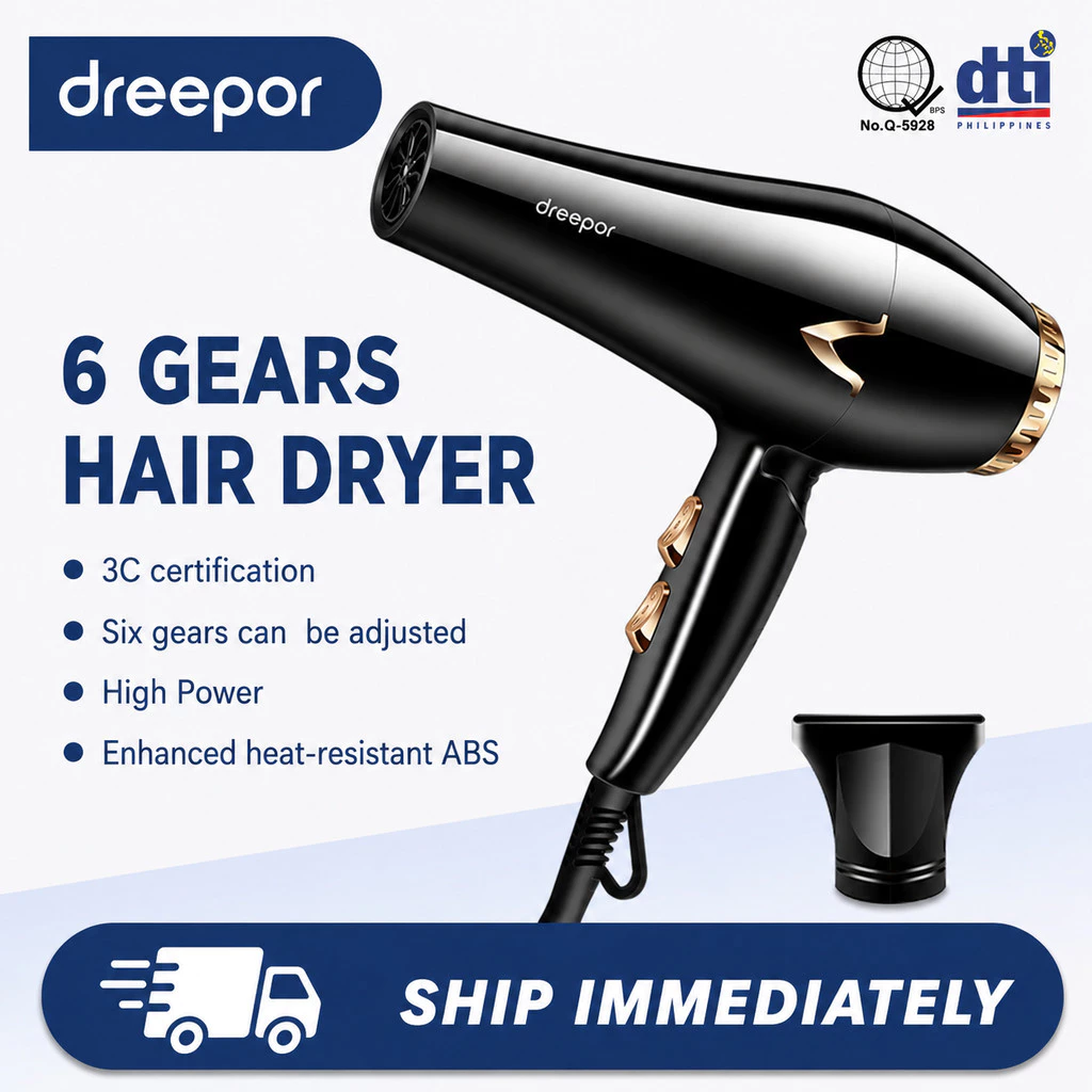 58% OFF Dreepor Electric Hair Blower Professional Blower Hair Dryer Hair Fasting Drying Care Beauty