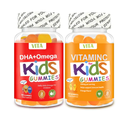 93% OFF【FDA Certification】VITA OMEGA + DHA For Kids Gummies Vitamin Zinc C Probiotics for Brain Development Boosts Immune 60 Gummies