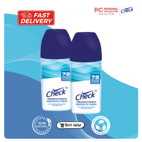 20% OFF Check Men Anti-Perspirant Roll-On Deodorant 50mL