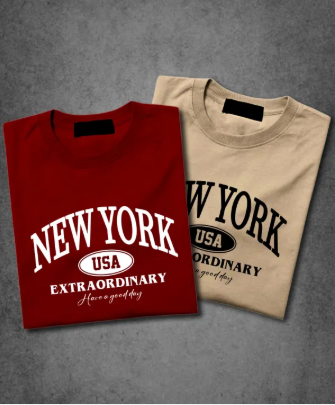 56% OFF New York USA Retro Graphic Crew Neck T-Shirt Unisex Casual Tee